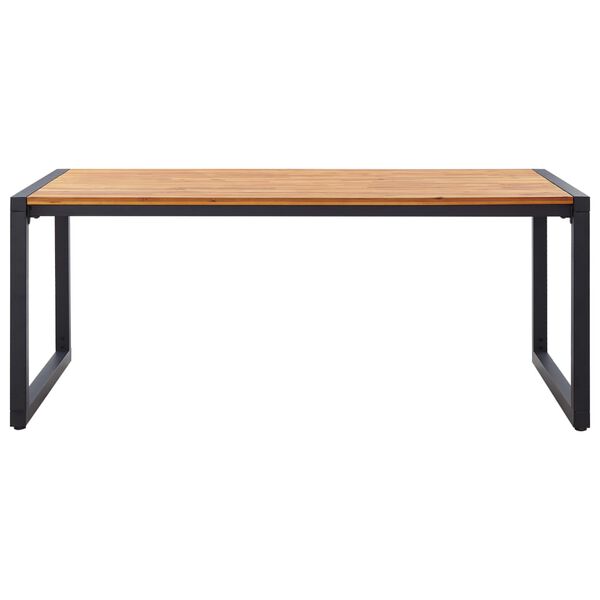 vidaXL Set Mobili da Pranzo per Giardino 7 pz Nero