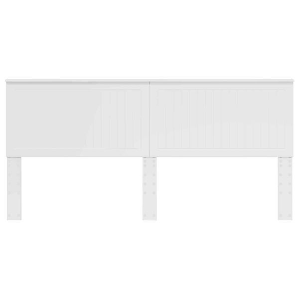 vidaXL Testiera con testiera Bianco Lucido 200 cm Legno multistrato