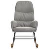 vidaXL Sedia a Dondolo Grigio Chiaro in Velluto