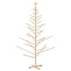 vidaXL Albero di Natale in legno con supporto Naturale 180 cm