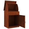 vidaXL Cassetta per pacchi con archiviazione Ruggine 47.5 x 38 x 59 cm