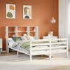 vidaXL Letto Libreria senza Materasso Bianco 160x200 cm Legno di Pino