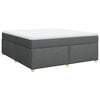 vidaXL Giroletto a Molle con Materasso Grigio Scuro 180x200 cm Tessuto