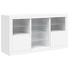 vidaXL Credenza con Luci LED Bianca 123x37x67 cm