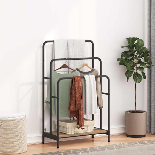 vidaXL Appendiabiti Rovere artigianale 60 x 30 x 100,5 cm