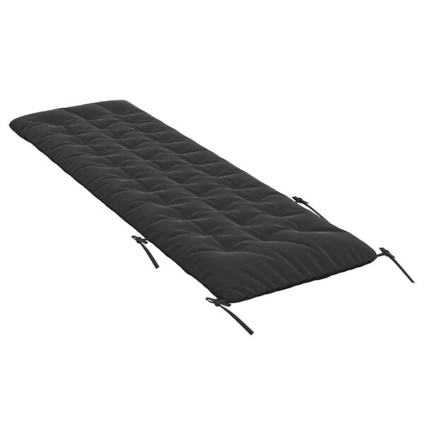 vidaXL Cuscino per Lettino Nero 160x50x10 cm Finta Pelle Scamosciata