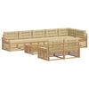 vidaXL Set di divani da esterno 9 pz Bianco e Beige Poliestere