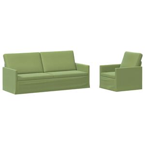 vidaXL Set di divani 2 pcs Verde chiaro Velluto (V)