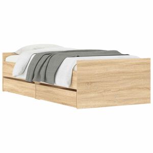 vidaXL Struttura del letto Rovere Sonoma Legno ingegnerizzato