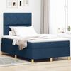 vidaXL Letto a molle con materasso Blu 120 x 200 cm Tessuto