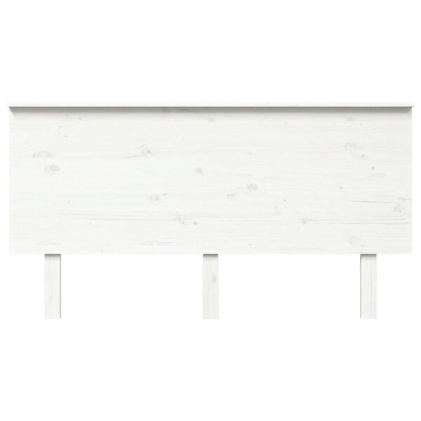 vidaXL Testiera per Letto Bianca 154x6x82,5 cm Legno Massello di Pino