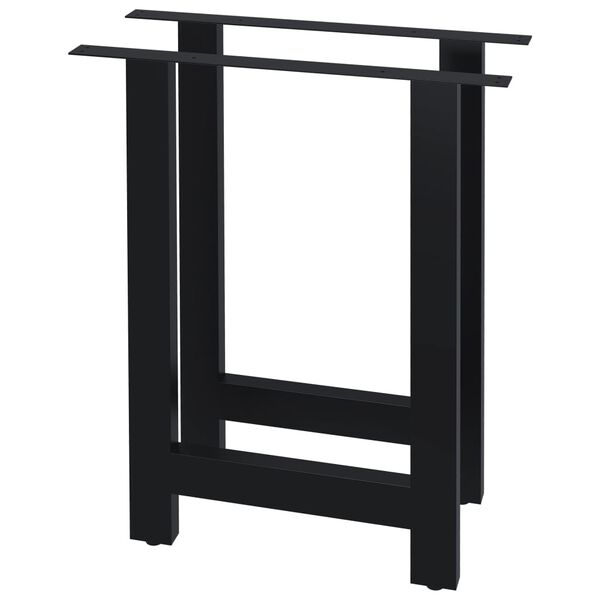 vidaXL Gambe per Tavolo da Pranzo 2 pz a Forma di H 60x72 cm
