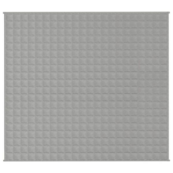 vidaXL Coperta Ponderata Grigia 200x230 cm 9 kg Tessuto