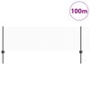vidaXL Recinzione con Posto Grigio 0,6 x 100 m Acciaio e PVC