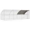 vidaXL Gabbia per polli con 1 porta 3 pz Argento 600x200x200cm