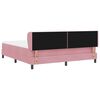 vidaXL Letto a molle con materasso Rosa 180 x 200 cm Velluto
