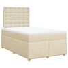vidaXL Giroletto a Molle con Materasso Crema 120x200 cm in Tessuto