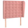 vidaXL Testiera ad Orecchio Rosa 93x23x118/128 cm in Velluto