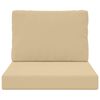 vidaXL Cuscino per divano da esterno 2 pcs Beige Poliestere