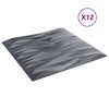 vidaXL Pannelli da parete 12 pcs Grigio pietra 50 x 50 cm Schiuma XPS
