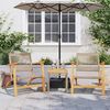 vidaXL Tavolo Giardino Beige Misto 38x38x42 cm Polyrattan Legno Acacia