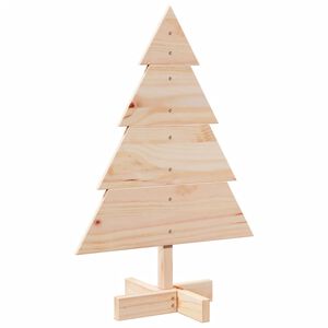 vidaXL Albero di Natale Decorativo in Legno 70 cm in Legno Massello