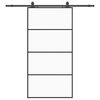 vidaXL Porta Scorrevole con Ferramenta Nera 102,5x205 cm in Vetro ESG
