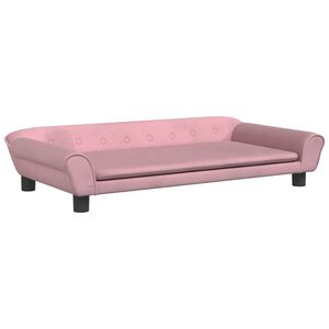 vidaXL Lettino per Cani Rosa 100x50x21 cm in Velluto