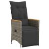vidaXL Set da Pranzo per Giardino con cuscino 5 pcs Grigio polyrattan