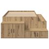 vidaXL Struttura letto con contenitore Rovere artigianale 90 cm