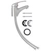 vidaXL Rubinetto Miscelatore Argento 13x10 cm