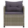 vidaXL Set Divani da Giardino 3 pz con Cuscini in Polyrattan Grigio
