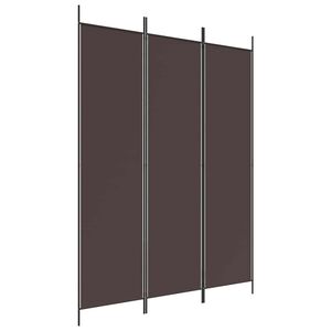 vidaXL Divisorio a 3 Pannelli Marrone 150x200 cm in Tessuto