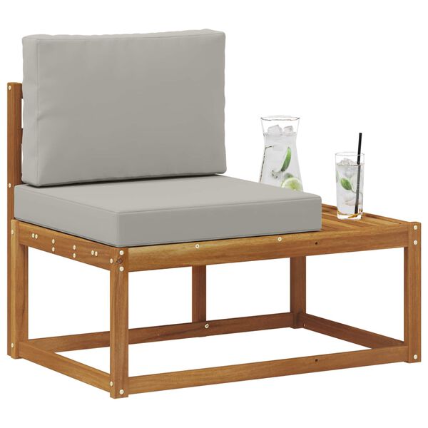 vidaXL Divano da Esterno con cuscino Naturale 91 x 63 x 73 cm