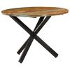 vidaXL Tavolo da Pranzo Rotondo 100x100x75 cm Massello di Recupero