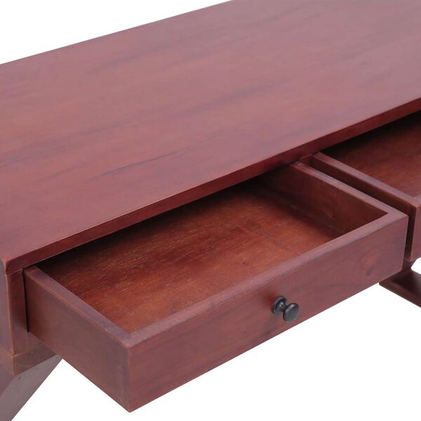 vidaXL Scrivania per PC Marrone 115x47x77 cm Legno Massello di Mogano