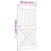 vidaXL Porta Scorrevole con Set Hardware 90x210 cm Legno Massello Pino