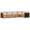 vidaXL Set di divani da esterno 5 pz Naturale Legno di Acacia Massello