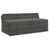 vidaXL Divano Letto Pieghevole Grigio Scuro 120 x 60 x 49 cm Tessuto