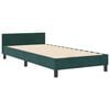 vidaXL Letto a molle con testiera Verde Scuro 90 x 200 cm Velluto