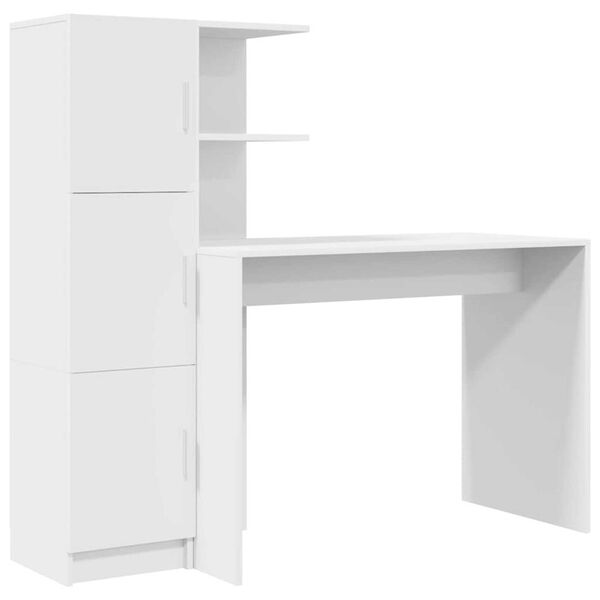 vidaXL Scrivania 2 pcs Bianco