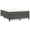 vidaXL Giroletto a Molle con Materasso Grigio Scuro 140x190 cm Velluto