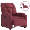 vidaXL Poltrona Elettrica Reclinabile Rosso Vino in Tessuto