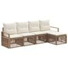 vidaXL Set Divano da Giardino 4 pcs Beige polyrattan