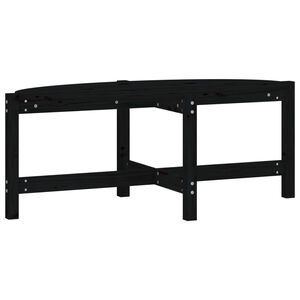 vidaXL Tavolino da Salotto Nero 118x63x45 cm in Legno Massello di Pino
