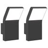 vidaXL Applique per Esterni con LED 2 pz Nere Alluminio Pressofuso