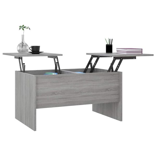 vidaXL Tavolino Salotto Grigio Sonoma 80x50x42,5 cm Legno Multistrato