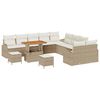 vidaXL Set Divano da Giardino 13 pz 12-Numero di posti Beige e Crema