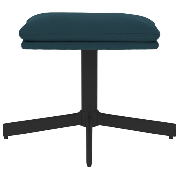 vidaXL Poggiapiedi Blu 60x60x36 cm in Velluto