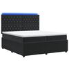 vidaXL Letto Box Spring LED con Materasso Nero 200 x 200 cm Velluto